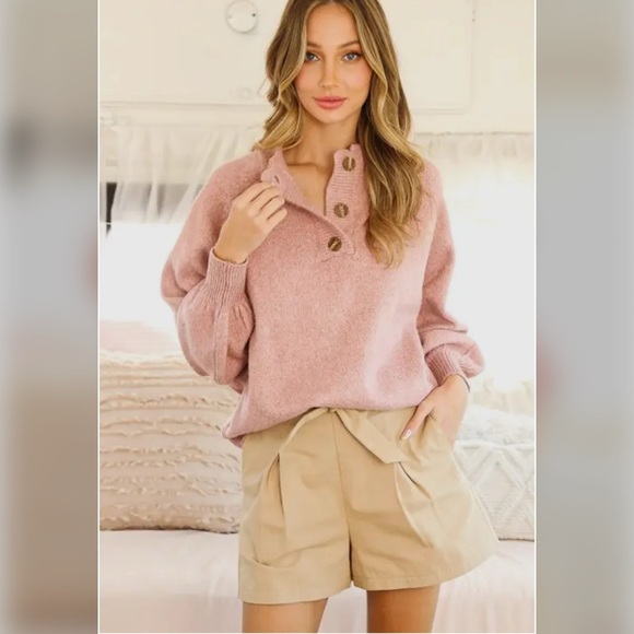 Classic Soft Pink Sweater - Picture 2 of 3